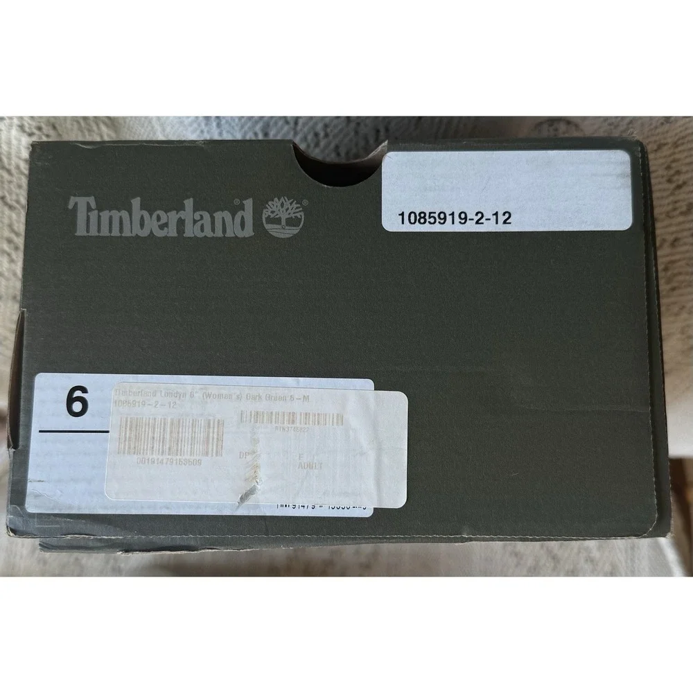 Timberland Londyn Ankle Boot Women's 6 DR Green Leather A2046 NIB